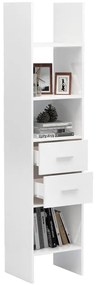 Estante 40x35x180 cm contraplacado branco brilhante