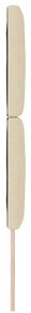 Cabeceira LED vidaXL Design Blocos de Diamante Creme 80 cm Tecido