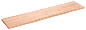 vidaXL Prateleira de parede 180x40x(2-4) cm carvalho tratado castanho