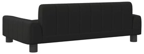 Sofá infantil 90x53x30 cm couro artificial preto