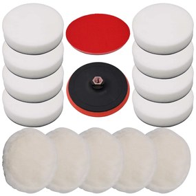 vidaXL 14 pcs conjunto de discos de polir 180 mm