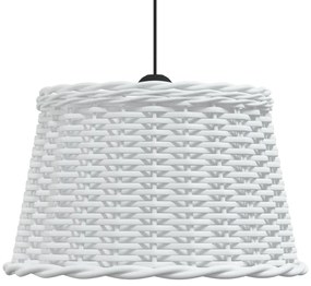Abajur de teto Ø45x28 cm vime branco