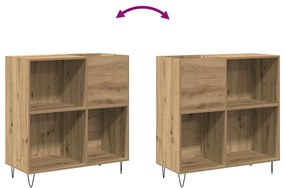 Armário para Gravação vidaXL Preto Carvalho 84,5x38x89 cm Madeira Enge