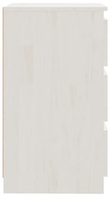 Mesa de cabeceira 60x36x64 cm madeira de pinho maciça branco