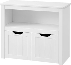 Estante infantil para brinquedos com rodas 29,7 x 72,2 x 60 cm Branco