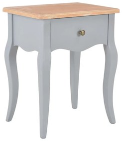 vidaXL Mesa-de-cabeceira 40x30x50 cm pinho maciço cinzento e castanho
