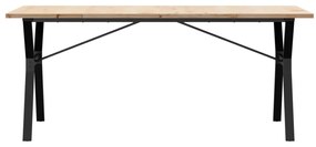 Mesa de jantar estrutura em Y 180x90x75,5cm pinho/aço
