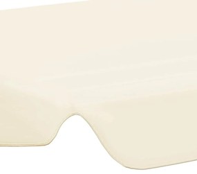 Toldo suplente p/ baloiço de jardim 150/130x105/70 cm creme