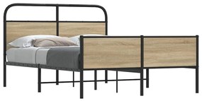 Estrutura cama s/ colchão derivados de madeira carvalho sonoma