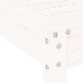 3 pcs conj. bistrô para jardim madeira de pinho maciça branco