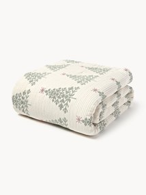 Colcha em jacquard com padrão natalício Cianna