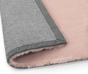 Tapete em pele de coelho artificial 160x230 cm rosa velho