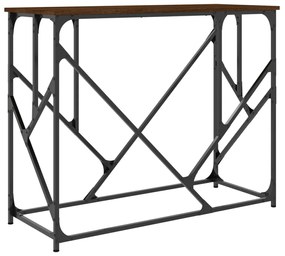 Mesa consola 100x40x80cm derivados de madeira carvalho castanho