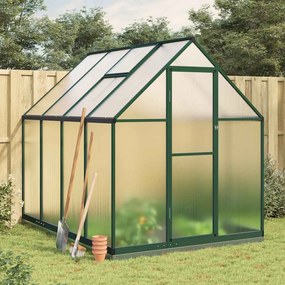 vidaXL Estufa com estrutura base 224x169x202 cm alumínio verde
