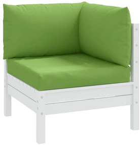Almofadões de paletes 3 pcs mesclado tecido verde