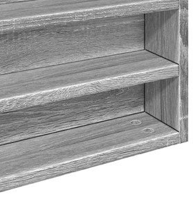 Armário vitrine 100x8,5x58 cm derivados de madeira cinza sonoma