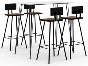 5 pcs conjunto de bar branco