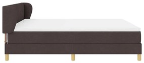Cama Box Spring com Colchão - Castanho Escuro, 180x200 cm, Tecido