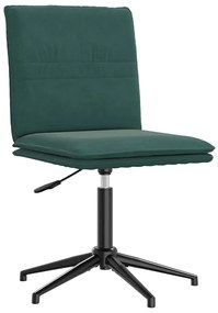 Cadeiras de jantar 2 pcs veludo verde-escuro