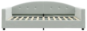 Sofá-cama 100x200 cm veludo cinzento-claro