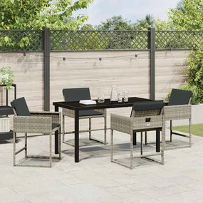 Conjunto de Jantar de Jardim com 5 peças da , Almofadas Cinza Claro, R