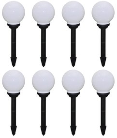 vidaXL Candeeiros de exterior 8 pcs LED 15 cm com estacas de enterrar