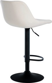 Banco de bar Loft Veludo creme