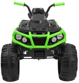 Moto 4 elétrica para crianças 12V 2x45W ATV Com Comando, com Rodas Espuma EVA, Assento couro ecológico, som Crianças Até 30Kg Verde e Preta