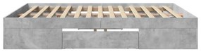 Estrutura de cama 200x200 cm derivados de madeira cinza cimento
