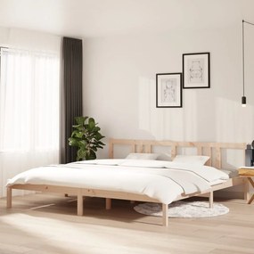 vidaXL Estrutura de cama sem colchão 200x200 cm madeira maciça