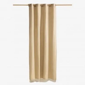 Cortina De 140x260 Cm Em Algodão Manami Crema Linho - Sklum
