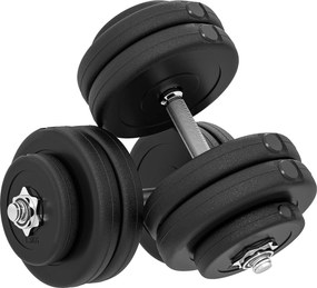HOMCOM Halteres Ajustáveis Pesos Fitness 50kg com 8x5kg 4x1,5kg 2 Barras Musculação Ginásio Casa Preto | Aosom Portugal