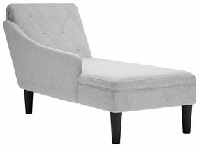 Chaise lounge c/ almofada/apoio de braços direito tecido