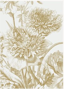 Papel de parede não tecido Engraved Flowers
