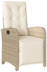 5 pcs conjunto de jantar p/ jardim com almofadões vime PE bege