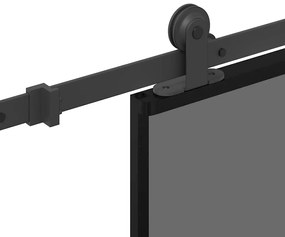 Porta deslizante ferragens 76x205cm vidro temperado/alumínio