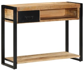 Mesa consola 100x35x75 cm manga de madeira áspera maciça