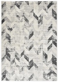 vidaXL Tapete 80x150 cm PP cinzento e branco