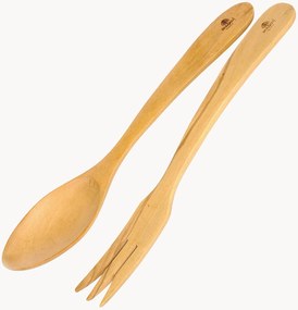 Talheres de salada em madeira de oliveira Contour, conjunto de 2