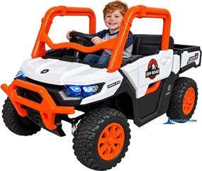 Carro elétrico para crianças 1 a 6 anos 12V 4x4 Buggy 1000RR rodas borracha e controlo remoto Laranja
