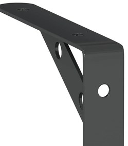 Suportes prateleira 4pcs 15x2,5x11,5 cm aço inoxidável prateado