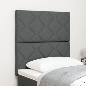 Cabeceira vidaXL Design Blocos de Diamante Cinza Escuro 80 cm Tecido,