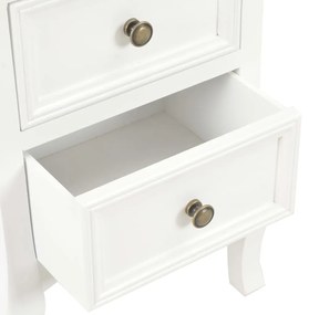 Mesa-de-cabeceira 2 pcs 35x30x49 cm MDF branco