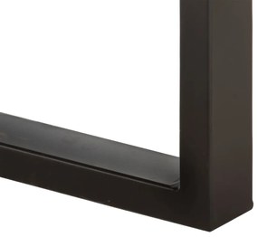 Banco 110 cm madeira de mangueira áspera maciça e aço