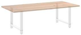 Pés para mesa de jantar , 2 peças, 90x (72-73) cm, branco, aço