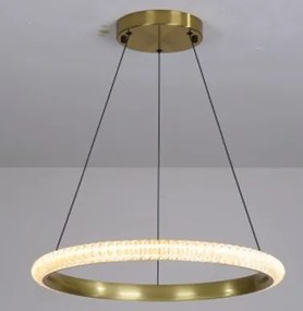 Candeeiro BERKA 60, de teto, alumínio, dourado, acrílico, led