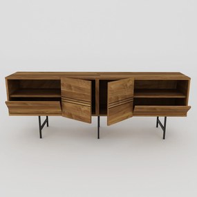 Móvel TV Derin – Nogueira/Preto – 180x64,7x37,1 cm