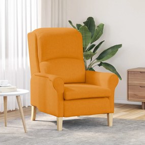 Poltrona Moderna Amarela Escura Tecido Grande Ergonómica