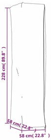 Capas p/ aquecedor forma pirâmide 2pcs 58x58x228 cm oxford 420D