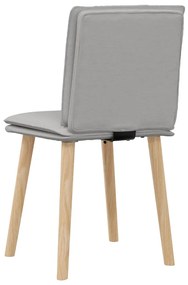 Cadeiras de jantar 2 pcs tecido cinza nuvem